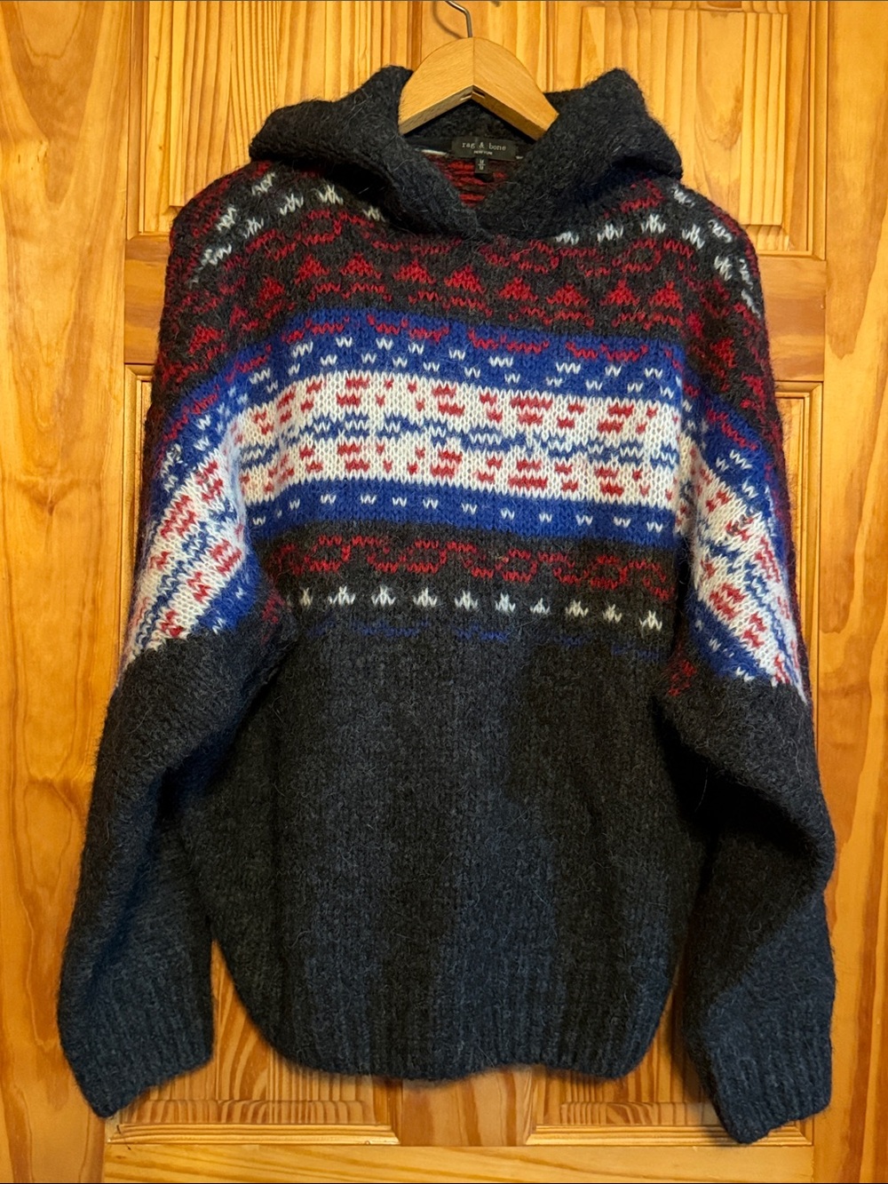 Rag & Bone Finlay Alpaca Wool Blend Hoodie Sweater